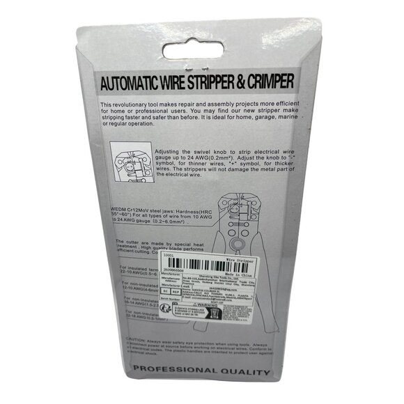 Automatic Wire Stripper & Crimper High Precision Tool W/ Adjustable Swivel Knob - Picture 2 of 4